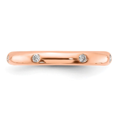 14K Rose Gold 6-stone Diamond Band