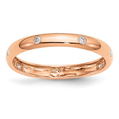 14K Rose Gold 6-stone Diamond Band