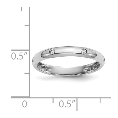 14K White Gold 6-stone Diamond Band