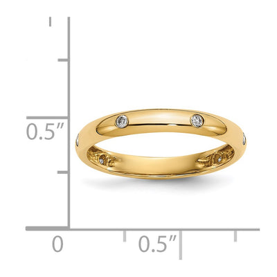 14K 6-stone Diamond Band