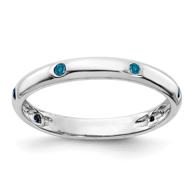 14K white gold diamond band