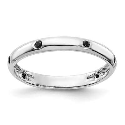 14K white gold diamond band