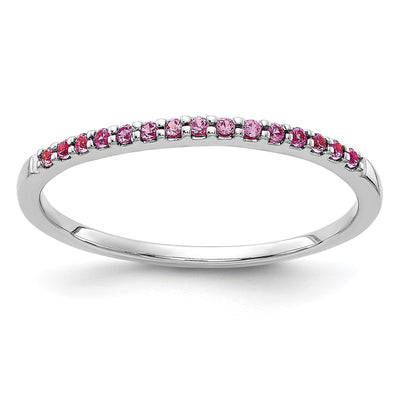 14K white gold sapphire band