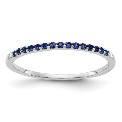 14K white gold sapphire band
