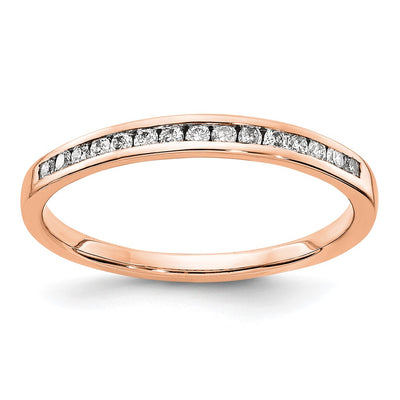 14K rose gold diamond band