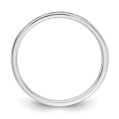 14K White Gold Diamond Channel Band
