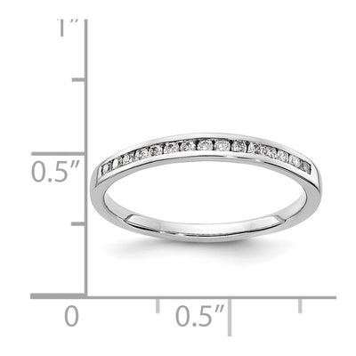 14K White Gold Diamond Channel Band