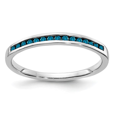 14K white gold diamond band