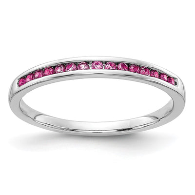 14K white gold sapphire band