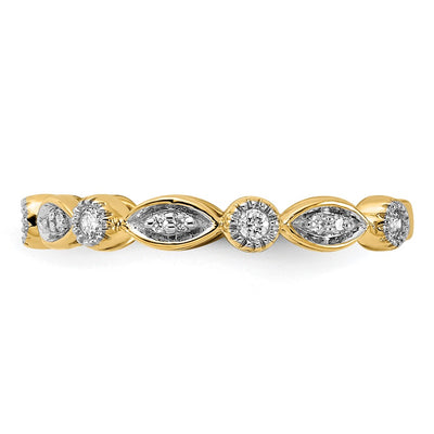 14K Diamond Fancy Band
