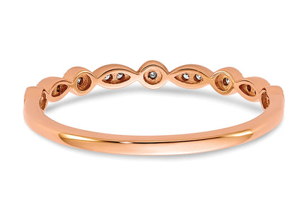 14k Rose Gold Diamond Fancy Band