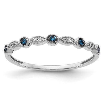 14K white gold diamond band