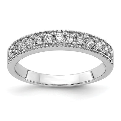 14K white gold diamond band