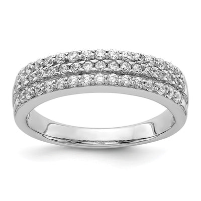 14K white gold diamond band