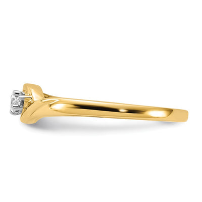14K Yellow Gold 3-stone Diamond Ring