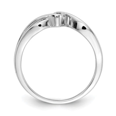 14kt White Gold Polished Diamond Ring