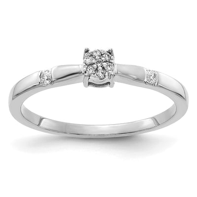 14K white gold diamond ring