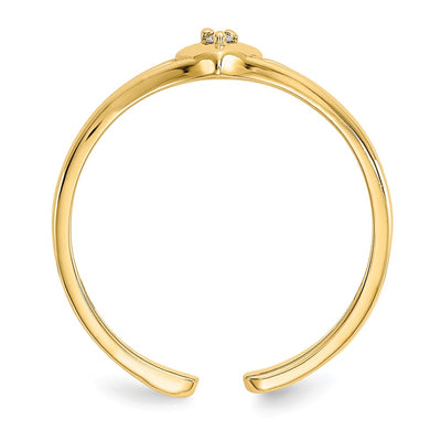 14K . Diamond Heart Toe Ring