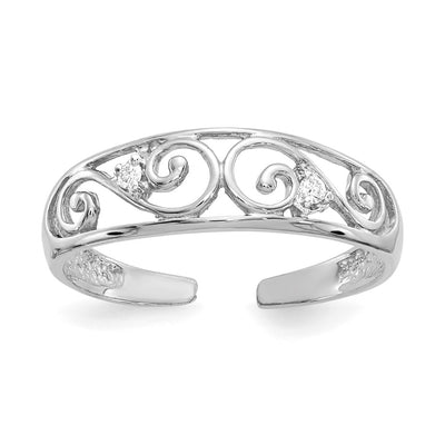 14K white gold diamond ring
