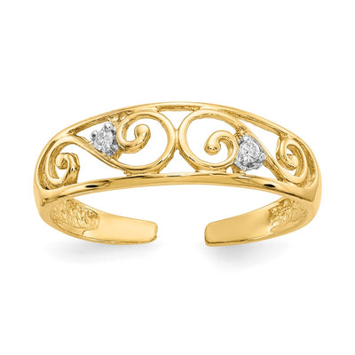 14K gold diamond ring