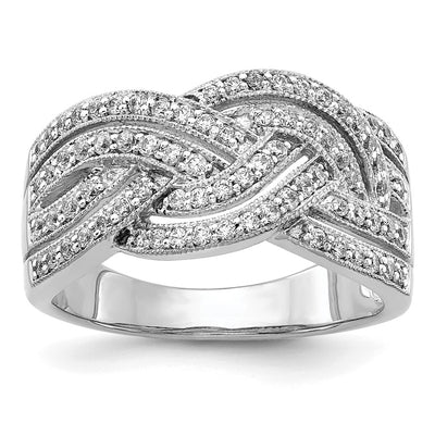 14K white gold diamond ring