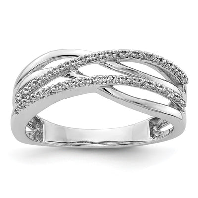 14K white gold diamond ring