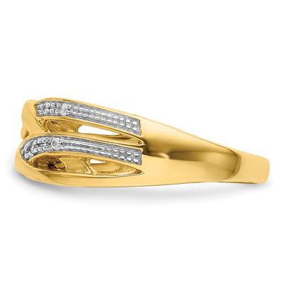 14K Rhodium Diamond Ring