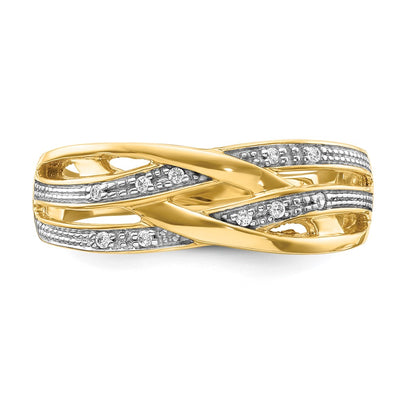 14K Rhodium Diamond Ring