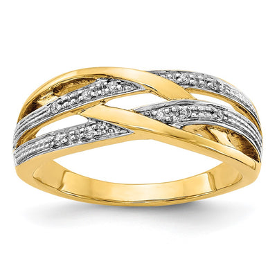 14K Rhodium Diamond Ring