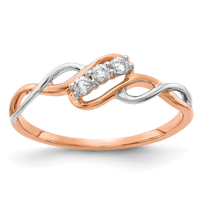 14K gold diamond ring