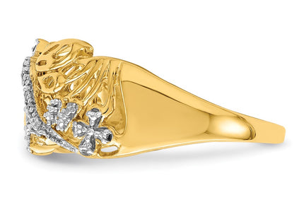 14k Yellow & Rhodium Rings Style RM5676 - Classique Jewelry Inc.