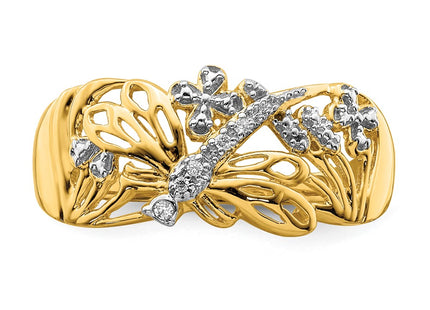 14k Yellow & Rhodium Rings Style RM5676 - Classique Jewelry Inc.