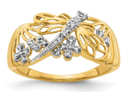 14k Yellow & Rhodium Rings Style RM5676 - Classique Jewelry Inc.