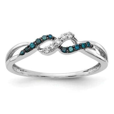 14K white gold diamond ring