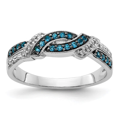 14K white gold diamond ring