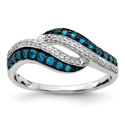 14K white gold diamond ring