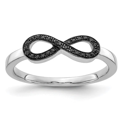 14K white gold diamond infinity ring