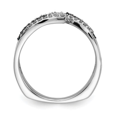 14K White Gold Blue/White Fancy Diamond Ring