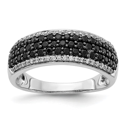 14K white gold diamond band