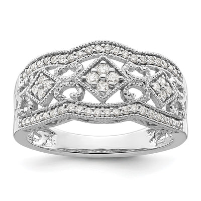 14K white gold diamond ring