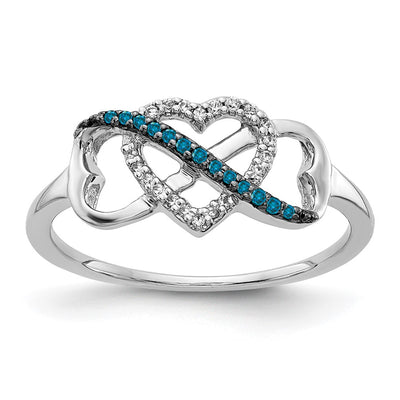 14K white gold diamond infinity ring