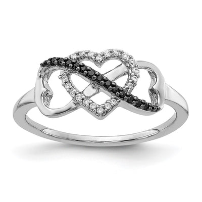 14K white gold diamond infinity ring