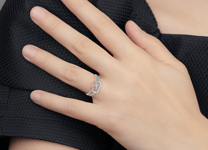 14k White Gold Diamond Heart Ring
