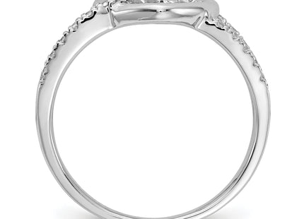 14k White Gold Diamond Heart Ring