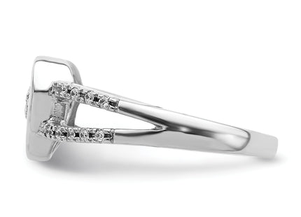 14k White Gold Diamond Heart Ring