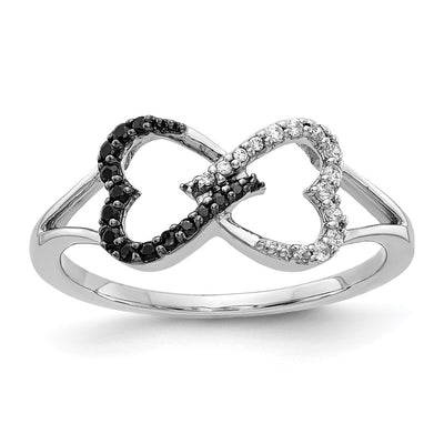14K white gold diamond infinity ring