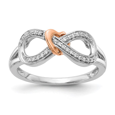 14K gold diamond infinity ring