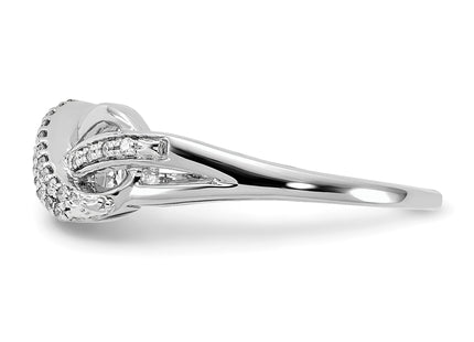 14k White Gold Diamond Infinity Symbol Ring