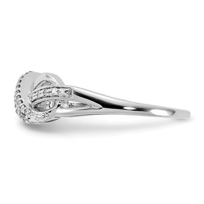 14K White Gold Diamond Infinity Symbol Ring