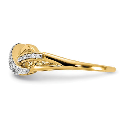 14K Diamond Infinity Symbol Ring